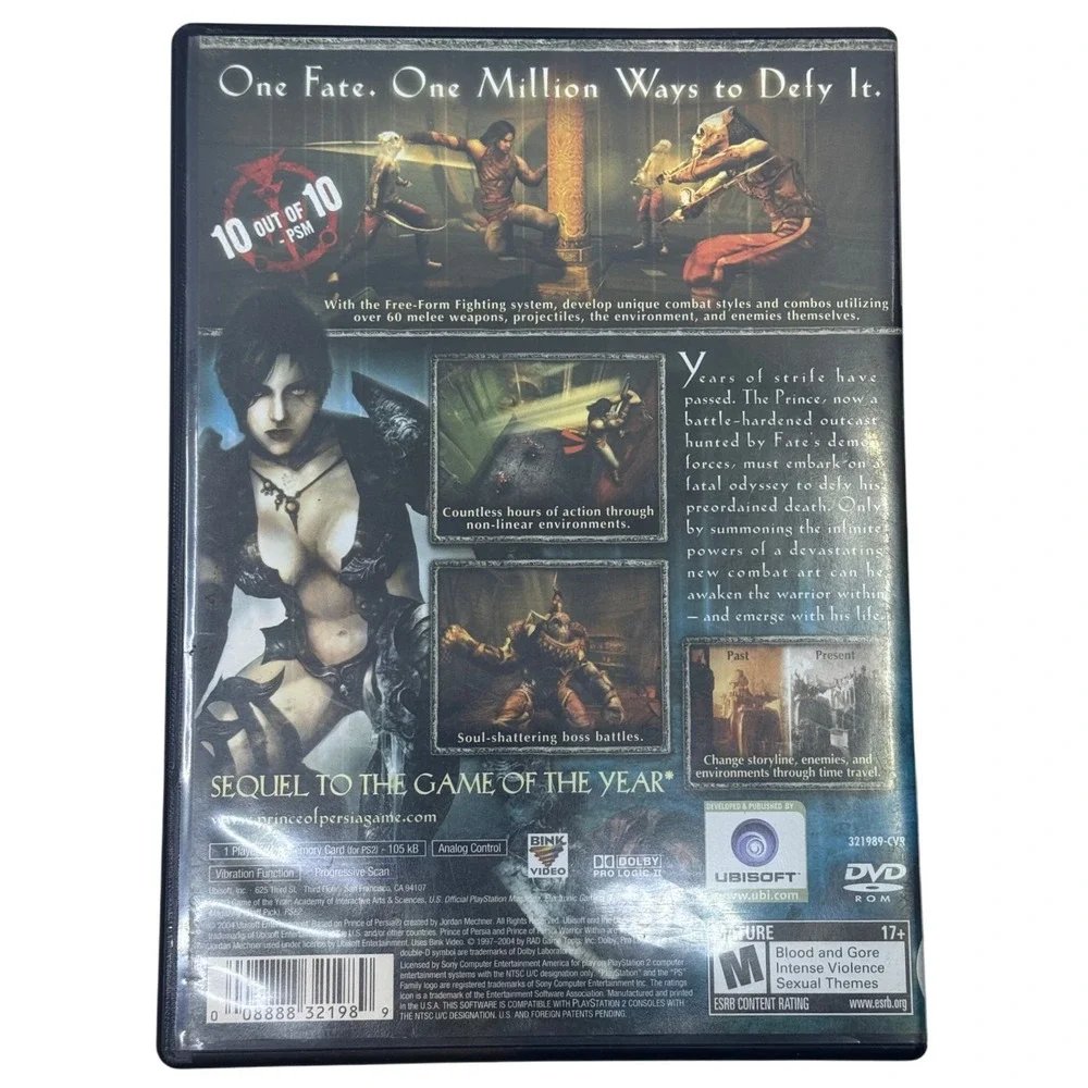 Prince‎ of Persia Warrior Within Sony PlayStation 2 PS2 Complete Tested Ubisoft